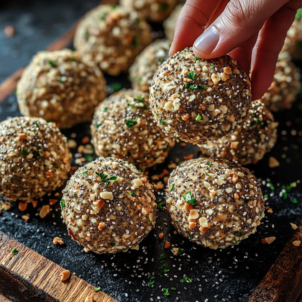 Protein Bällchen mit Chiasamen
