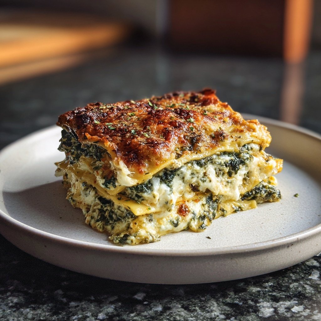 Vegetarische Spinat Lasagne