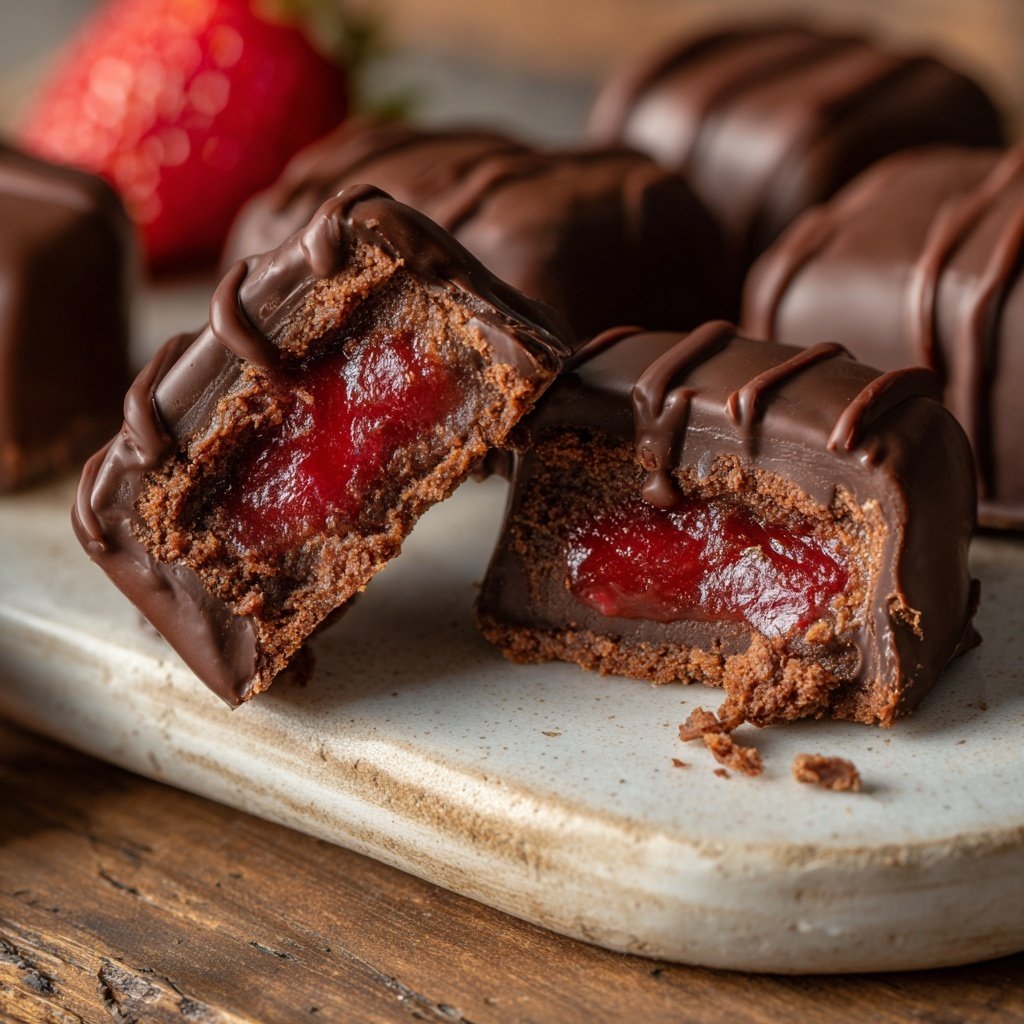 Pralinen mit Erdbeerfüllung