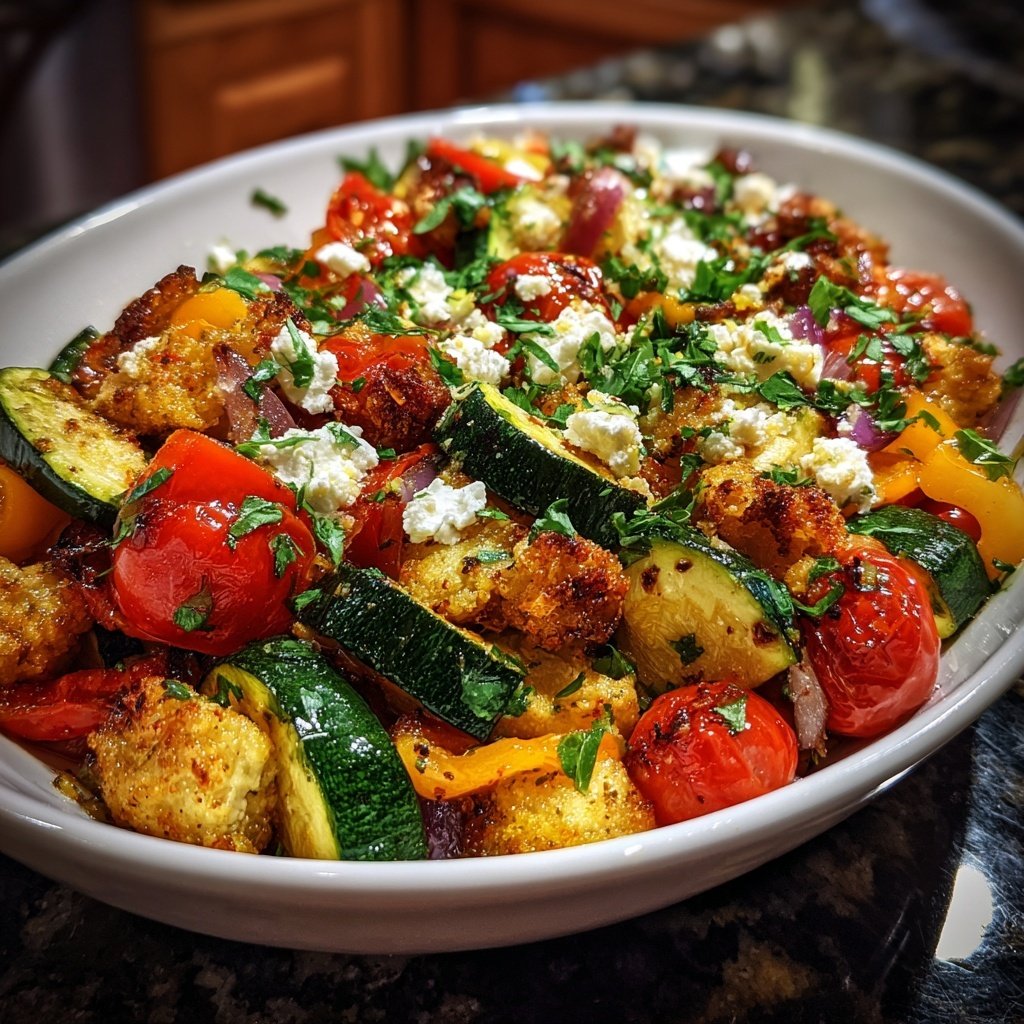 Kalorienarmes Ofengemüse Mit Feta