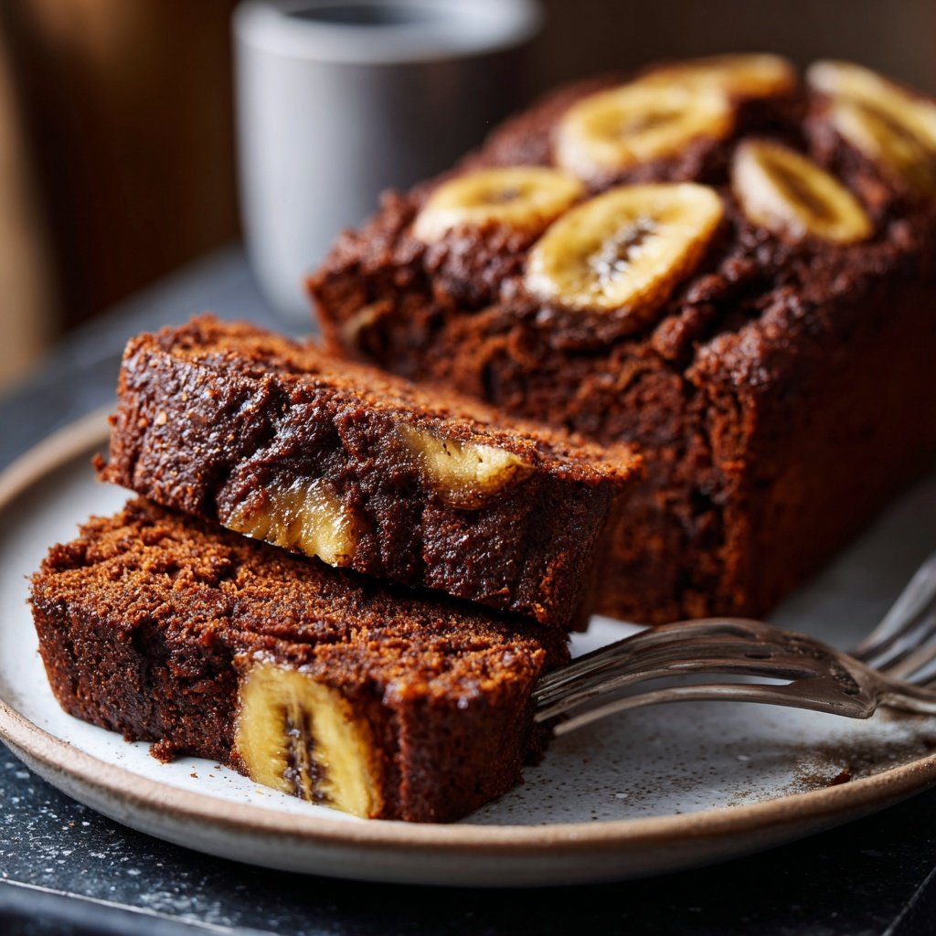 Bananenbrot mit Kakao
